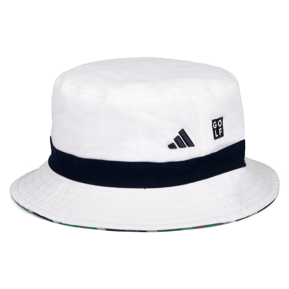 Chapeau Bob en Coton Sergé Réversible blanc ADIDAS