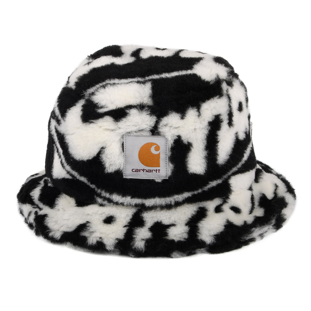 Chapeau Bob en Fausse Fourrure Joyride Jacquard noir-blanc CARHARTT WIP