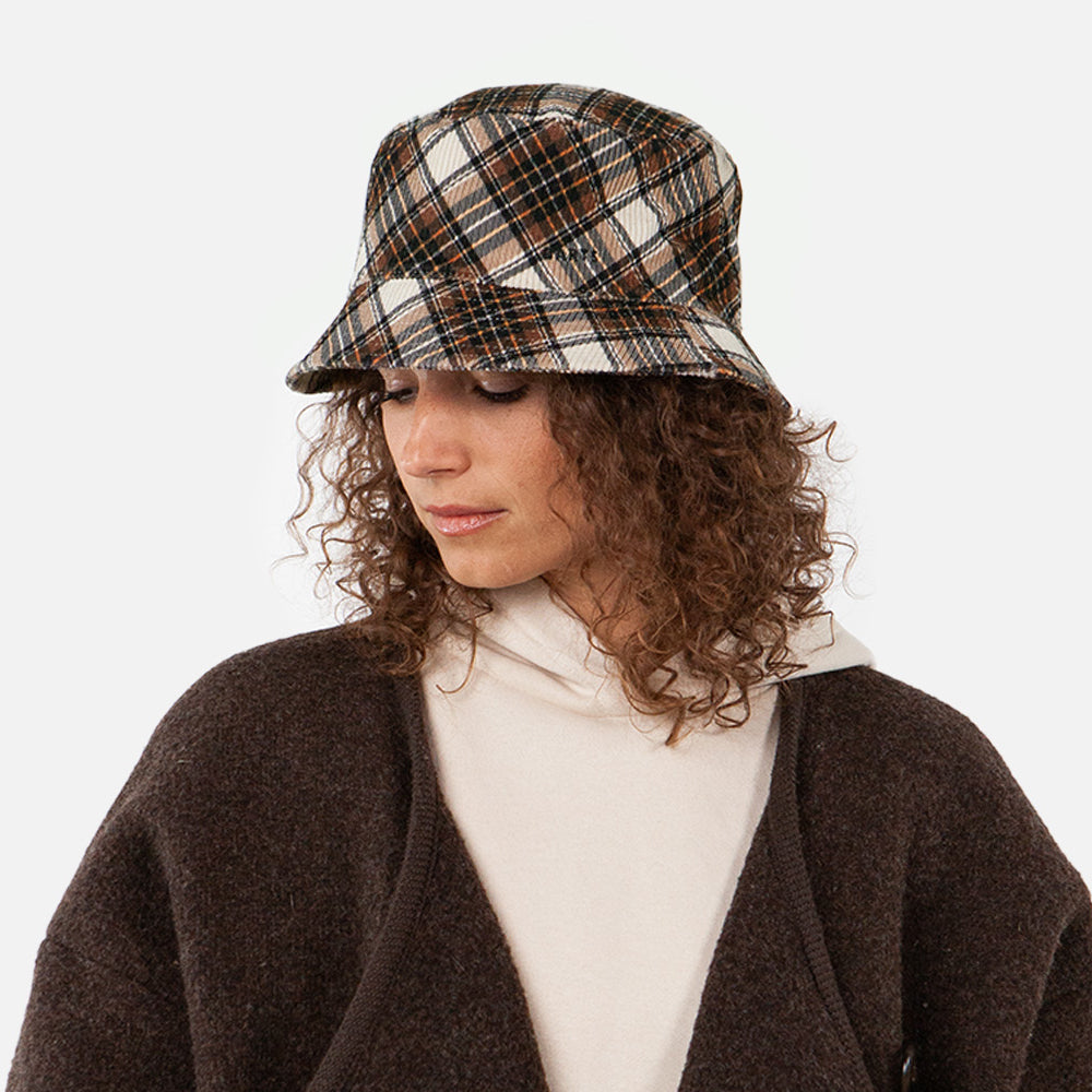Chapeau Bob à Carreaux Denetti marron BARTS