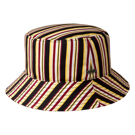 Chapeau Bob 70s Stripe noir-vin-jaune KANGOL