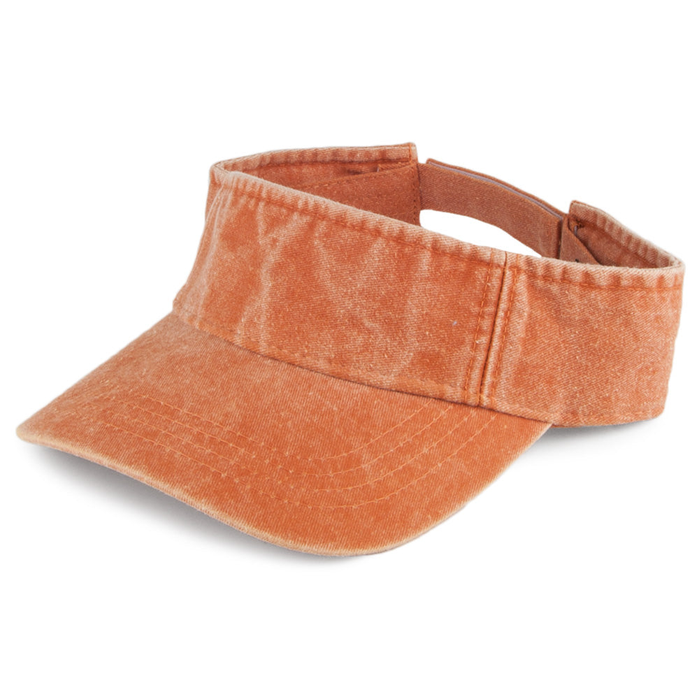 Visière en Coton Sergé Délavé orange DORFMAN PACIFIC