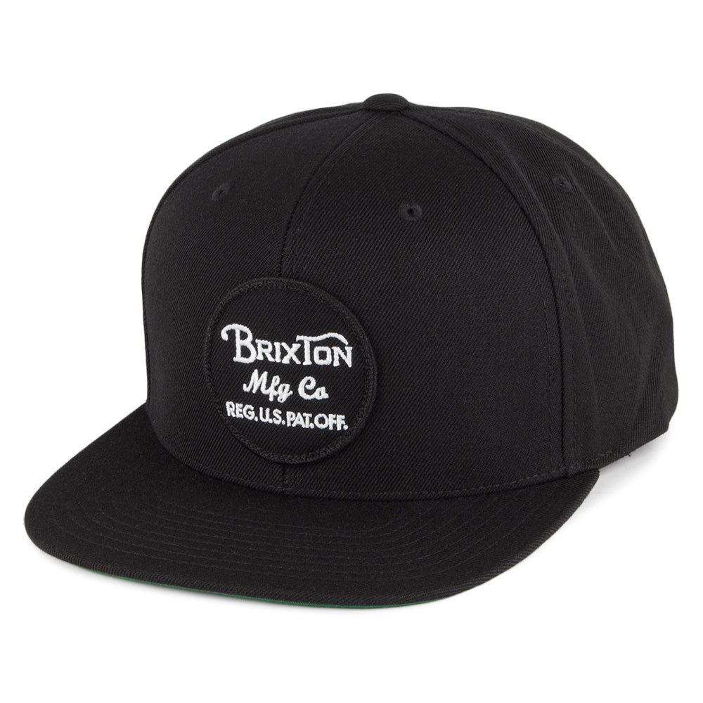 Casquette Snapback en Coton Wheeler noir BRIXTON