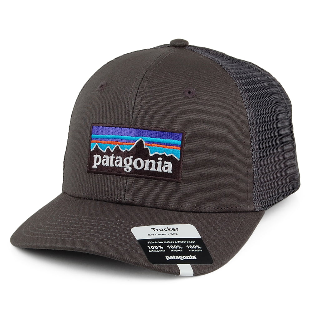 Casquette Trucker en Coton Bio P-6 Logo gris PATAGONIA