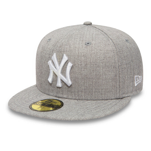 Casquette 59FIFTY MLB League essential New York Yankees gris chiné NEW ERA
