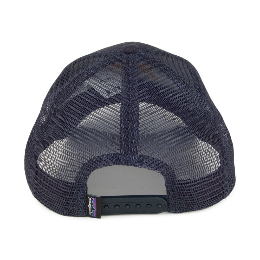 Casquette Trucker en Coton Bio P-6 Logo bleu marine PATAGONIA