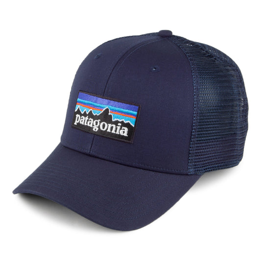 Casquette Trucker en Coton Bio P-6 Logo bleu marine PATAGONIA
