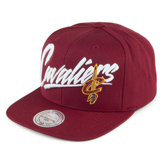 Casquette Snapback Vice Script Solid Cleveland Cavaliers bordeaux MITCHELL & NESS