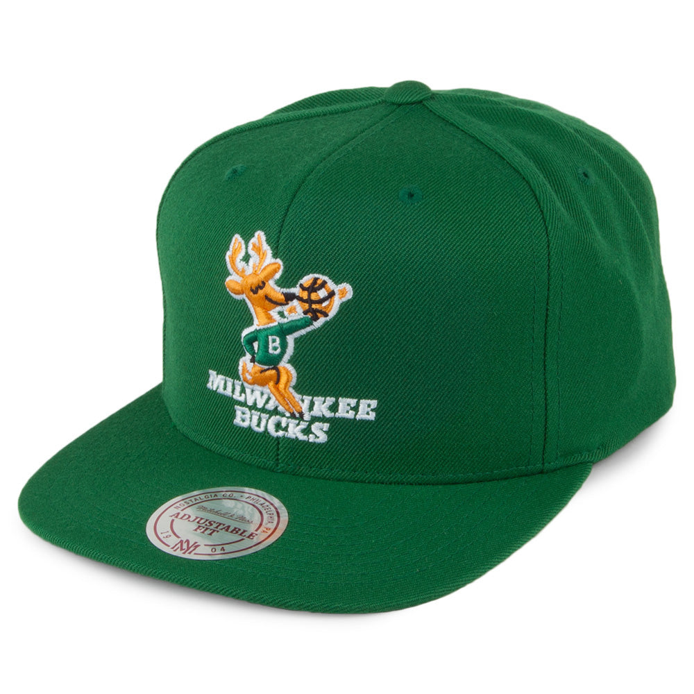 Casquette Snapback Wool Solid Milwaukee Bucks II vert MITCHELL & NESS
