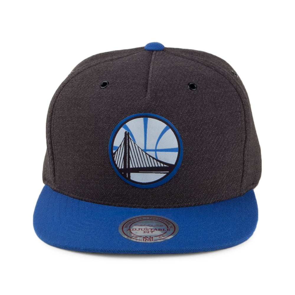 Casquette Snapback Woven Reflective Golden State Warriors charbon-bleu MITCHELL & NESS