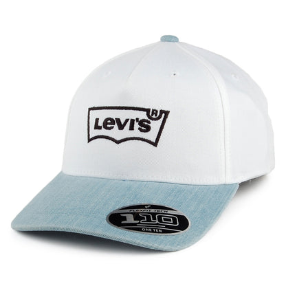 Casquette Flexfit Batwing Outline bleu clair LEVI'S