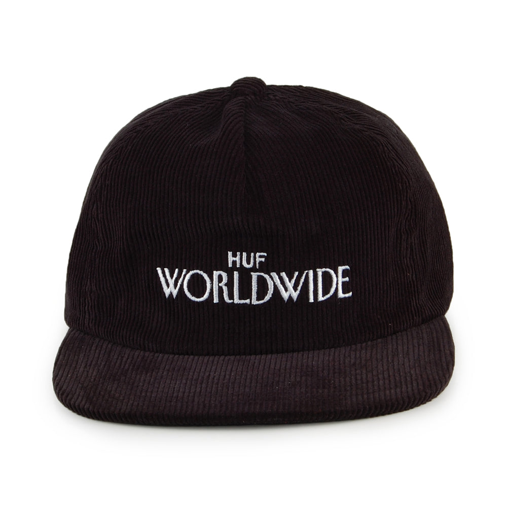 Casquette Strapback en Velours Côtelé Archive noir HUF