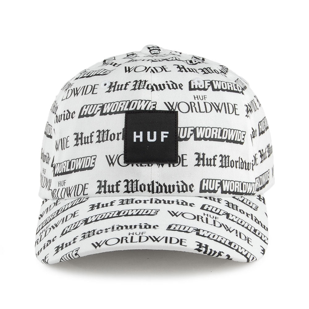 Casquette à Visière Incurvée Fake News blanc HUF