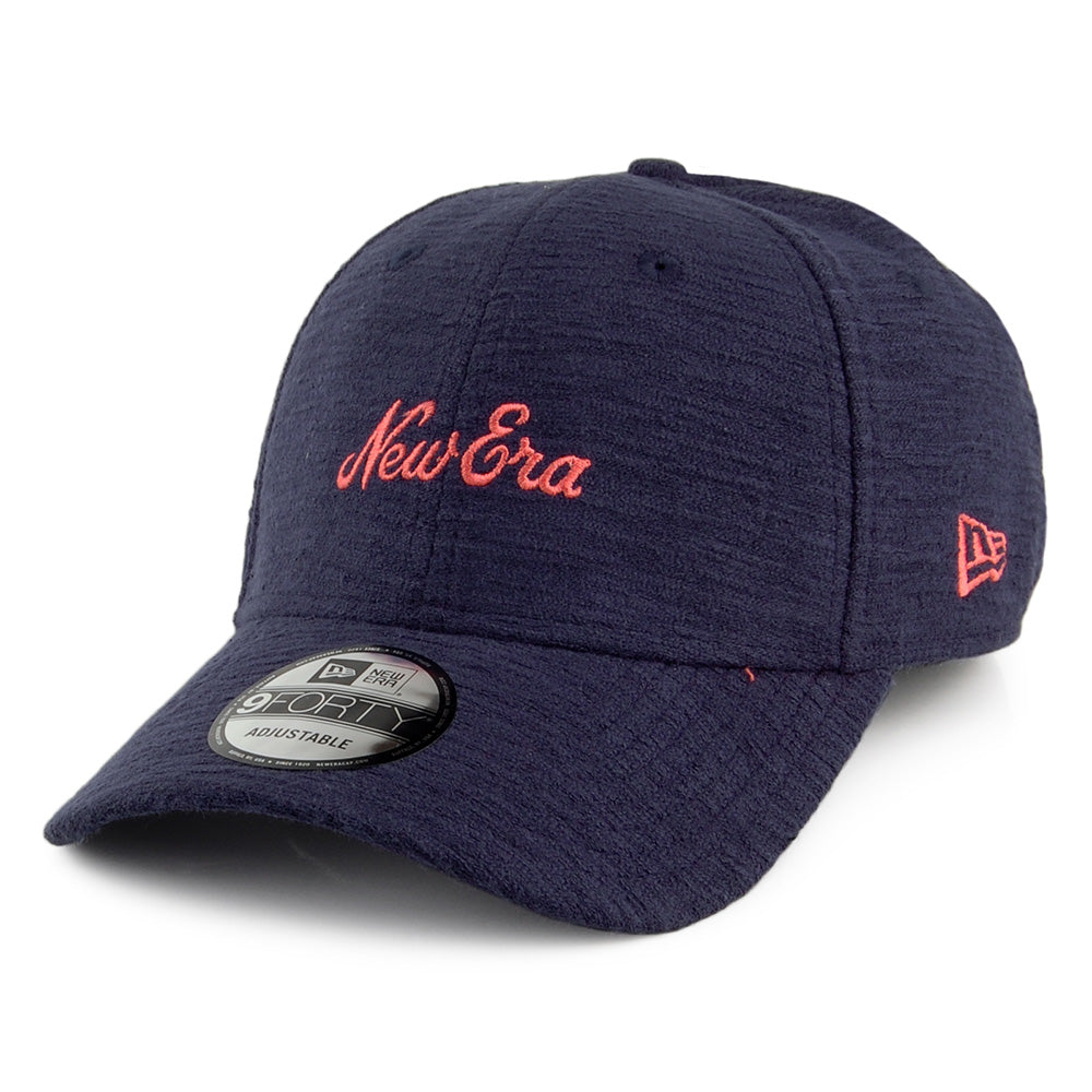 Casquette Snapback 9FORTY NE Slub bleu marine NEW ERA