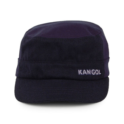 Casquette Militaire en Laine Texturée bleu marine KANGOL