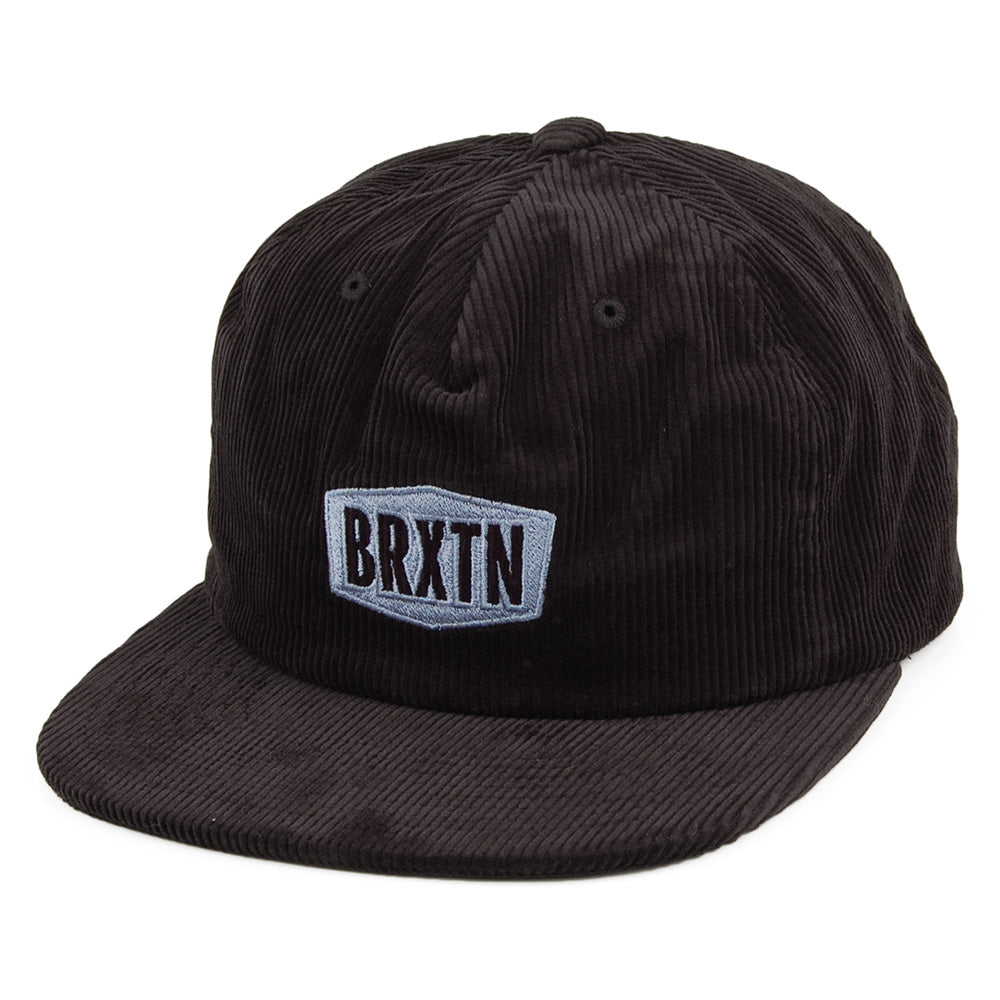 Casquette Snapback en Velours Côtelé Malt MP noir BRIXTON