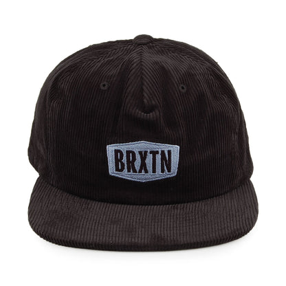 Casquette Snapback en Velours Côtelé Malt MP noir BRIXTON