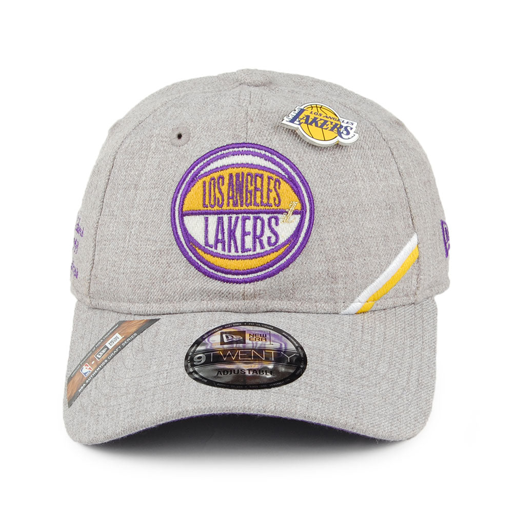 Casquette 9TWENTY NBA Draft L.A. Lakers gris chiné NEW ERA