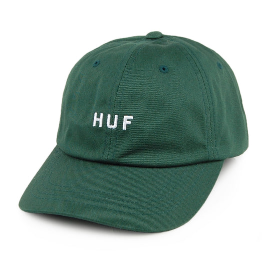 Casquette à Visière Incurvée Original Logo en Coton vert HUF