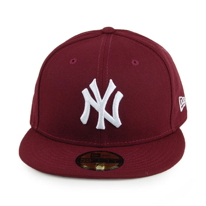 Casquette 59FIFTY MLB League Essential New York Yankees bordeaux-blanc NEW ERA