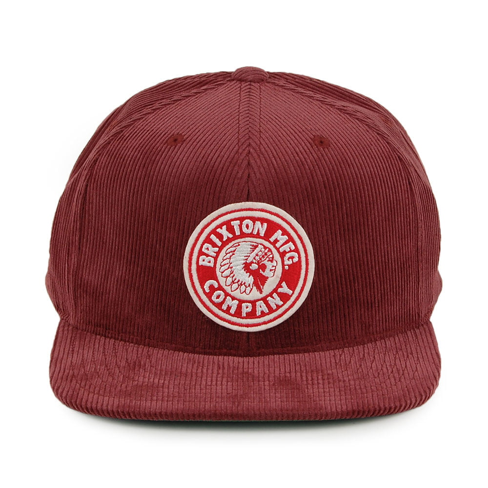 Casquette Snapback en Velours Côtelé Rival bordeaux BRIXTON