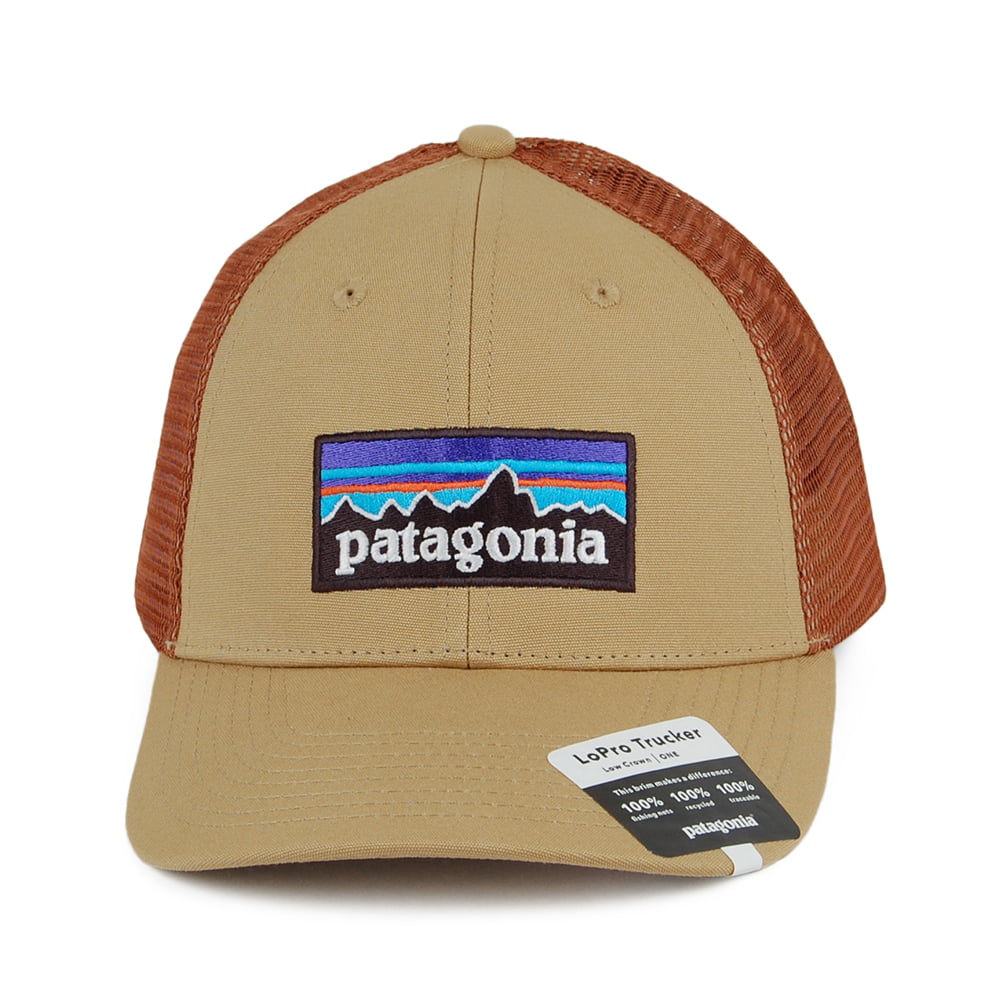 Casquette Trucker en Coton Bio LoPro P-6 Logo beige sable-marron PATAGONIA