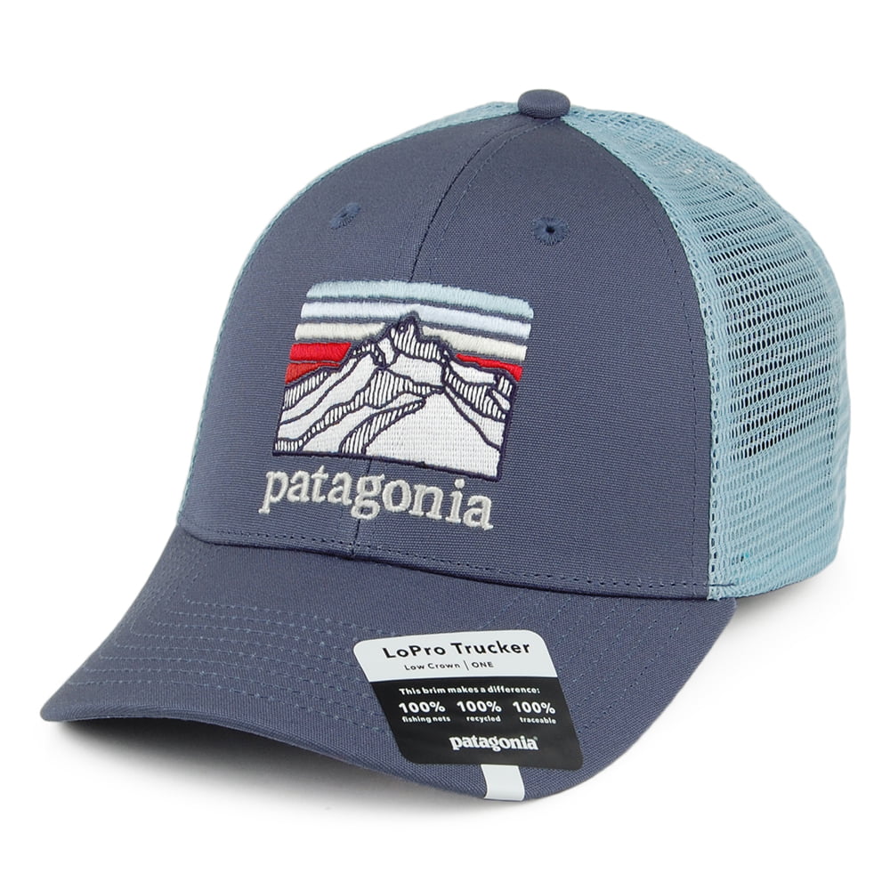 Casquette Trucker en Toile de Coton Bio LoPro Line Logo Ridge bleu PATAGONIA