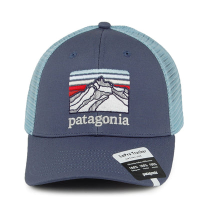 Casquette Trucker en Toile de Coton Bio LoPro Line Logo Ridge bleu PATAGONIA