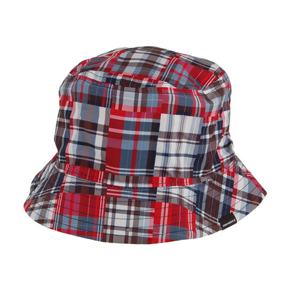 Chapeau Bob à Carreaux Réversible bleu marine-rouge CONVERSE