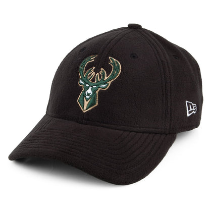 Casquette 9FORTY NBA Polar Fleece Milwaukee Bucks noir NEW ERA