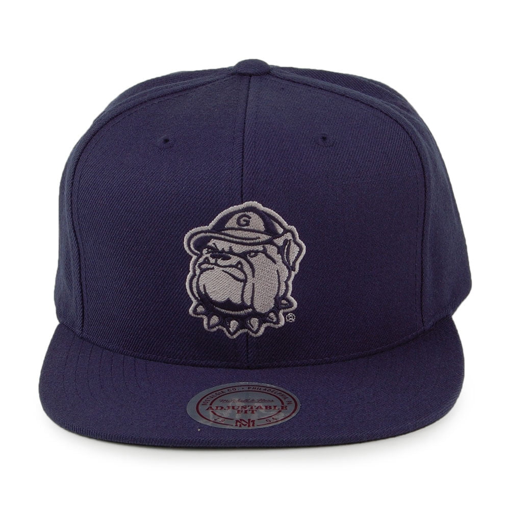Casquette Snapback Core Wool Solid Georgetown Hoyas bleu marine MITCHELL & NESS