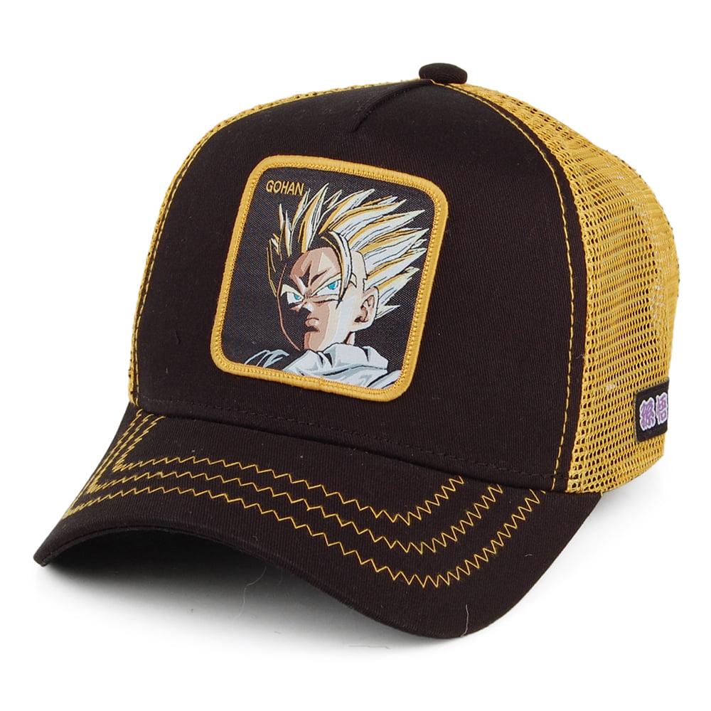 Casquette Trucker Dragon Ball Z Gohan noir-jaune CAPSLAB