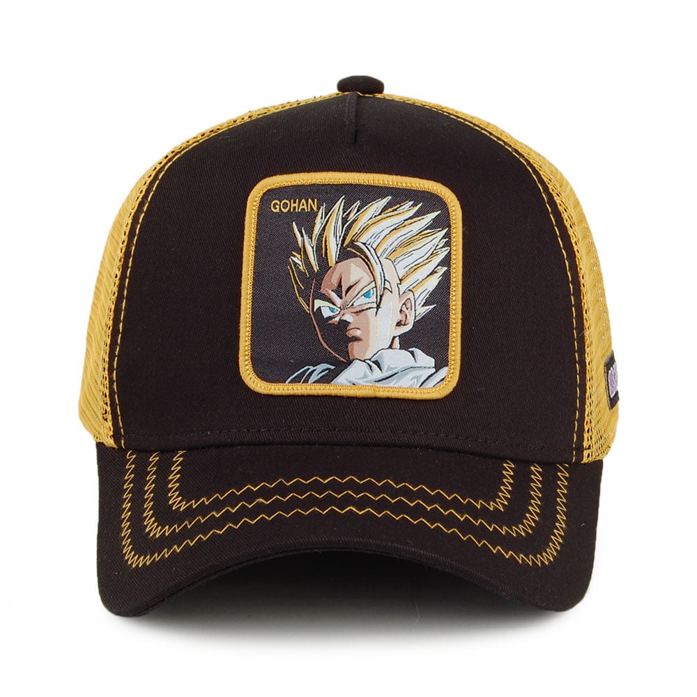 Casquette Trucker Dragon Ball Z Gohan noir-jaune CAPSLAB