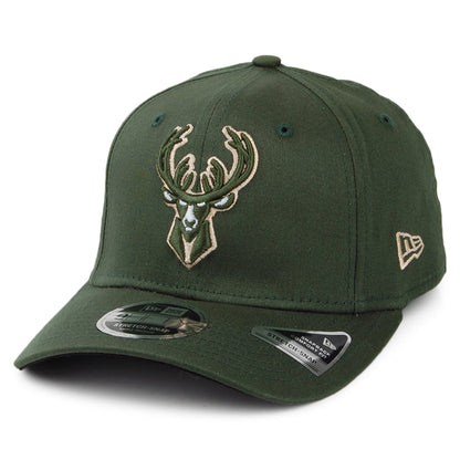 Casquette Snapback 9FIFTY NBA Stretch Snap Milwaukee Bucks vert NEW ERA