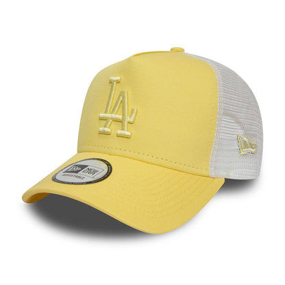 Casquette Trucker MLB League Essential L.A. Dodgers jaune clair NEW ERA