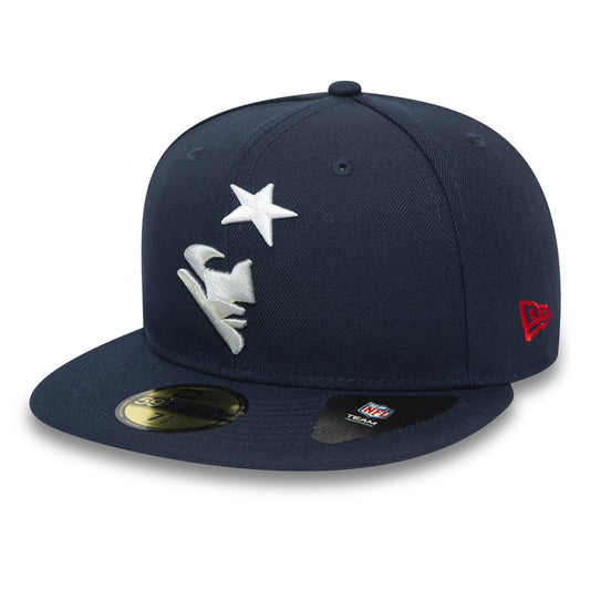 Casquette 59FIFTY NFL Team Tonal Shadow Logo N.E. Patriots bleu marine NEW ERA