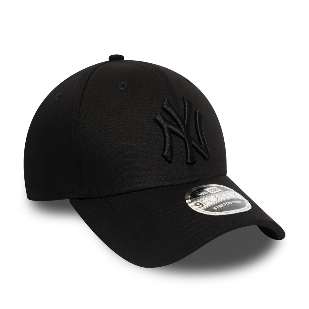 Casquette 9FORTY MLB Stretch Snap New York Yankees noir sur noir NEW ERA