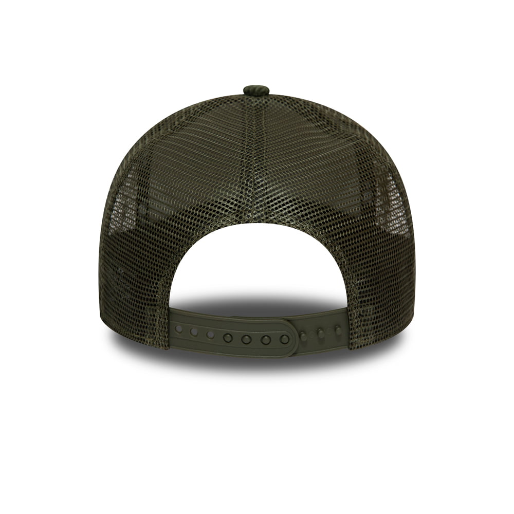 Casquette Trucker en Velours Côtelé Fabric Patch olive NEW ERA