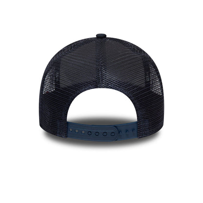 Casquette Trucker en Velours Côtelé Fabric Patch bleu marine NEW ERA