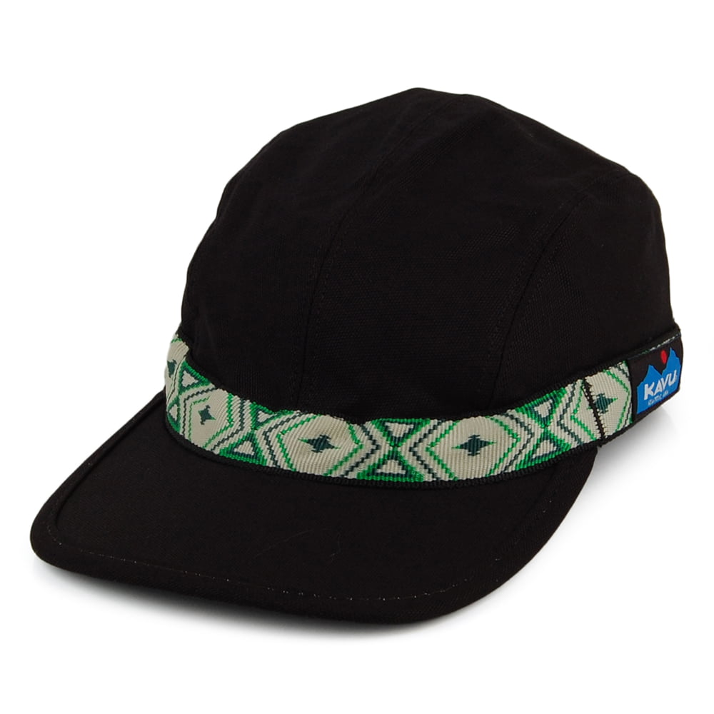 Casquette Strapback en Toile de Coton noir KAVU