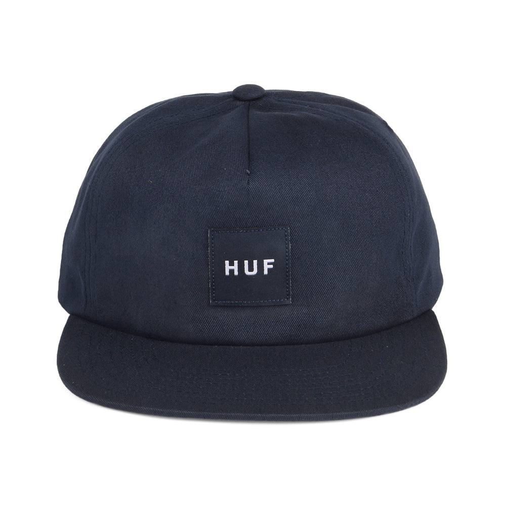 Casquette Snapback Non Structurée Box Logo bleu marine HUF