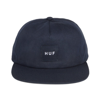 Casquette Snapback Non Structurée Box Logo bleu marine HUF