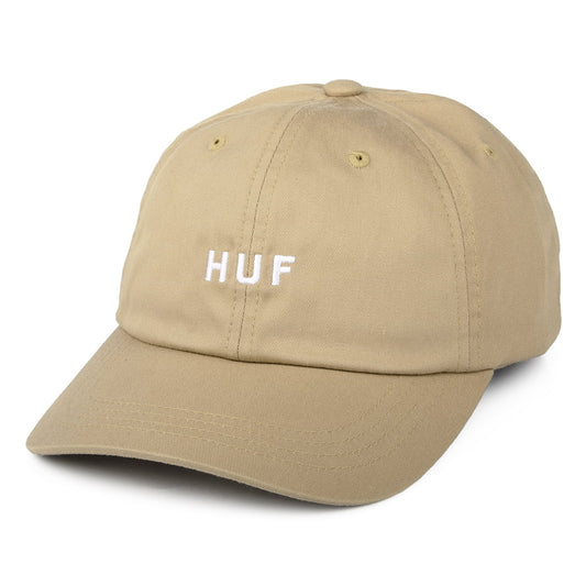 Casquette à Visière Incurvée en Coton Original Logo beige sable HUF