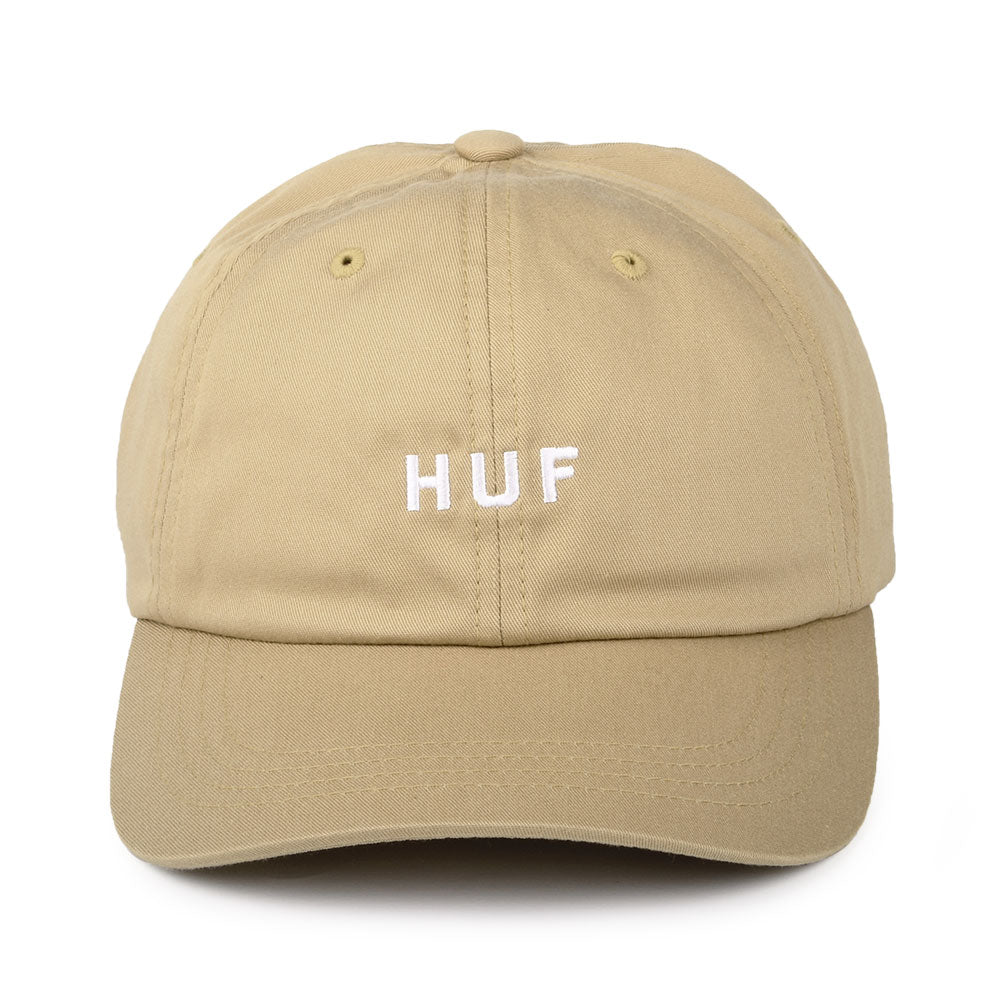 Casquette à Visière Incurvée en Coton Original Logo beige sable HUF