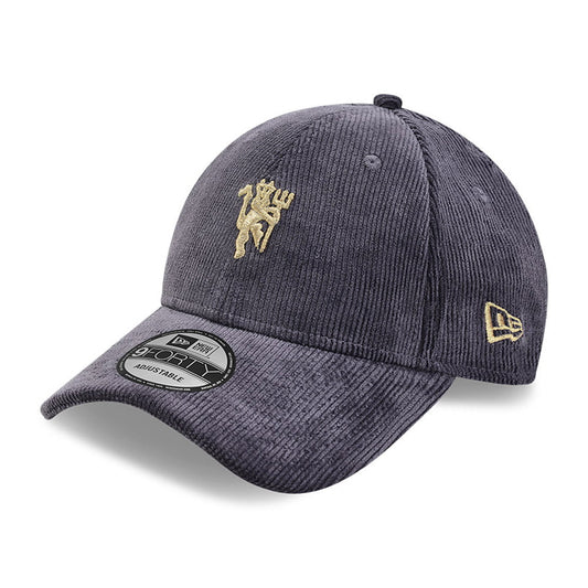 Casquette en Velours Côtelé 9FORTY Manchester United ardoise NEW ERA