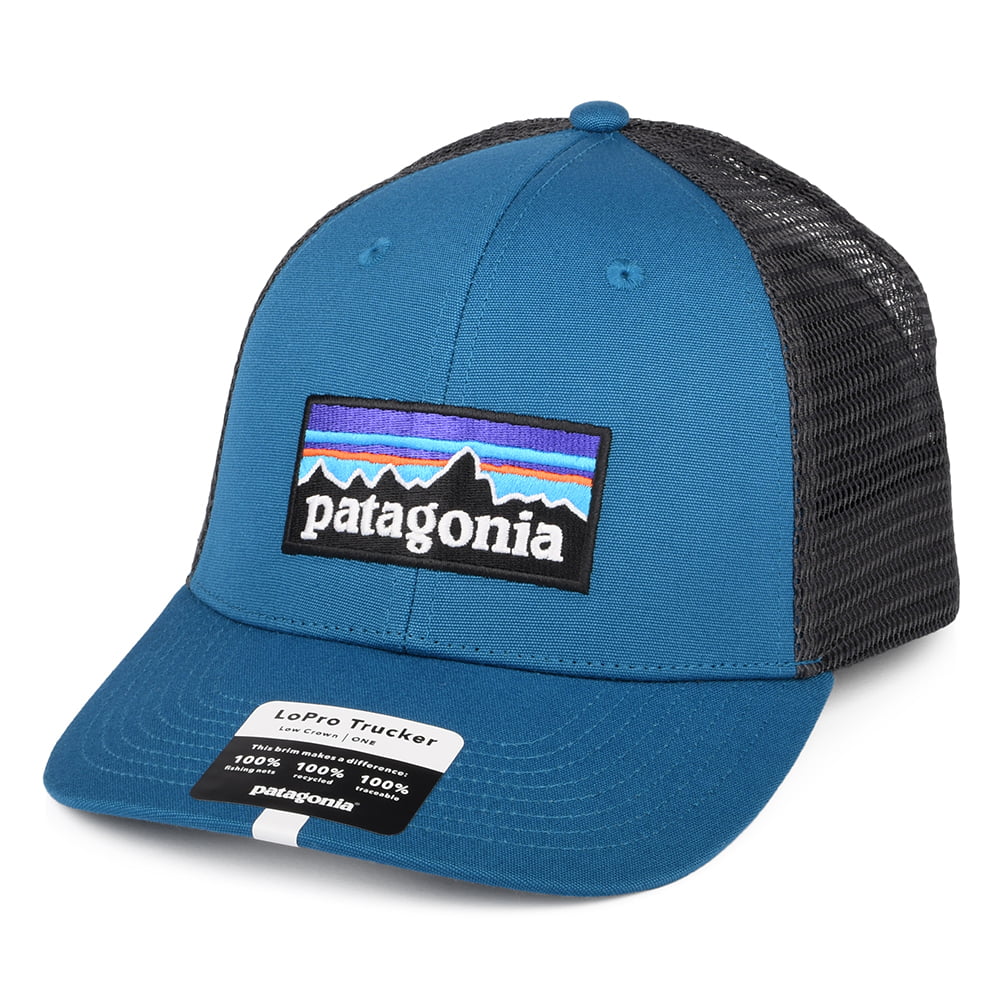 Casquette Trucker en Coton Bio LoPro P-6 Logo bleu sarcelle PATAGONIA