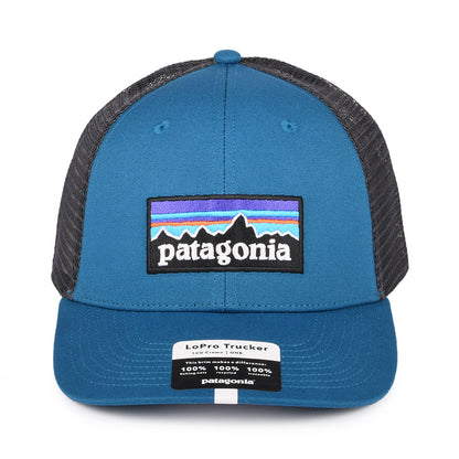 Casquette Trucker en Coton Bio LoPro P-6 Logo bleu sarcelle PATAGONIA