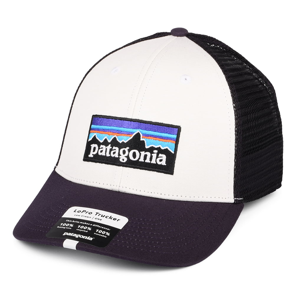 Casquette Trucker en Coton Bio LoPro P-6 Logo blanc-violet PATAGONIA