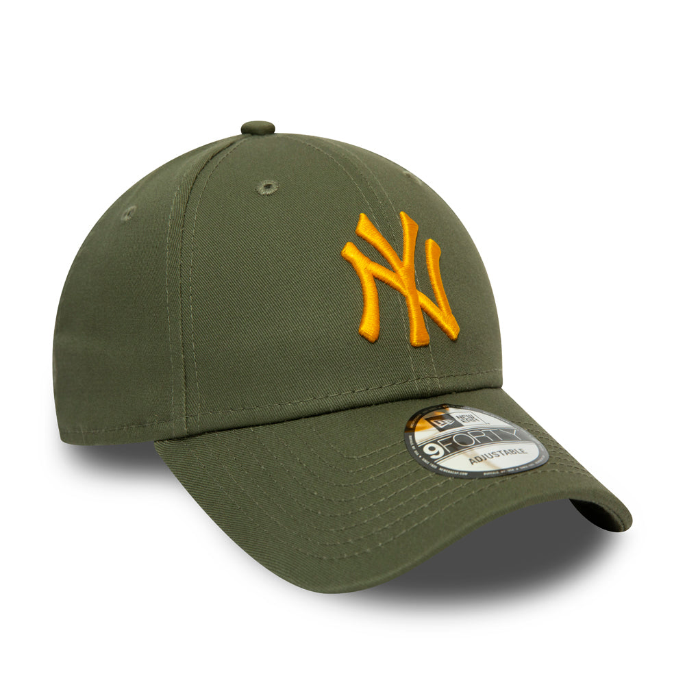 Casquette 9FORTY MLB League Essential New York Yankees olive-jaune NEW ERA