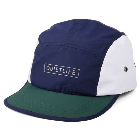 Casquette 5 Panel Colorblock bleu marine-vert THE QUIET LIFE