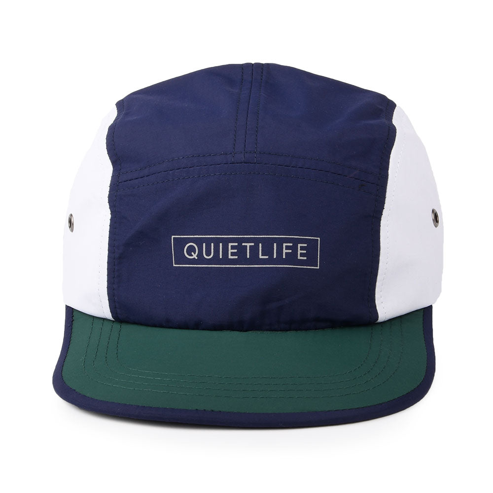 Casquette 5 Panel Colorblock bleu marine-vert THE QUIET LIFE